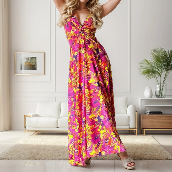 Hailey — Tropical Wrap Maxi