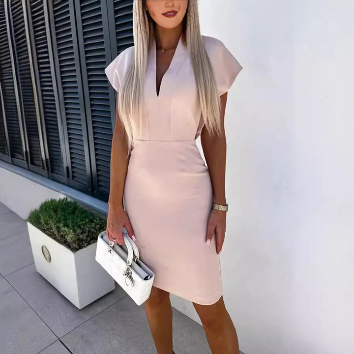 Ava – V-Neck Slim Dress