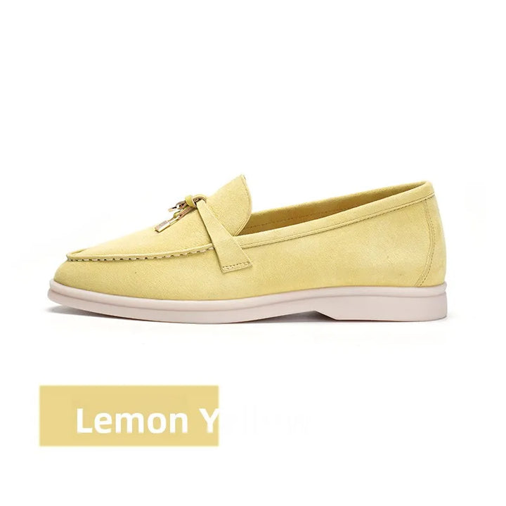 Luxurious Suede Leather Slip-On Loafers - Comfortable and Casual