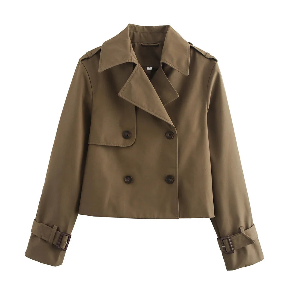Women’s Vintage Cropped Trench Jacket