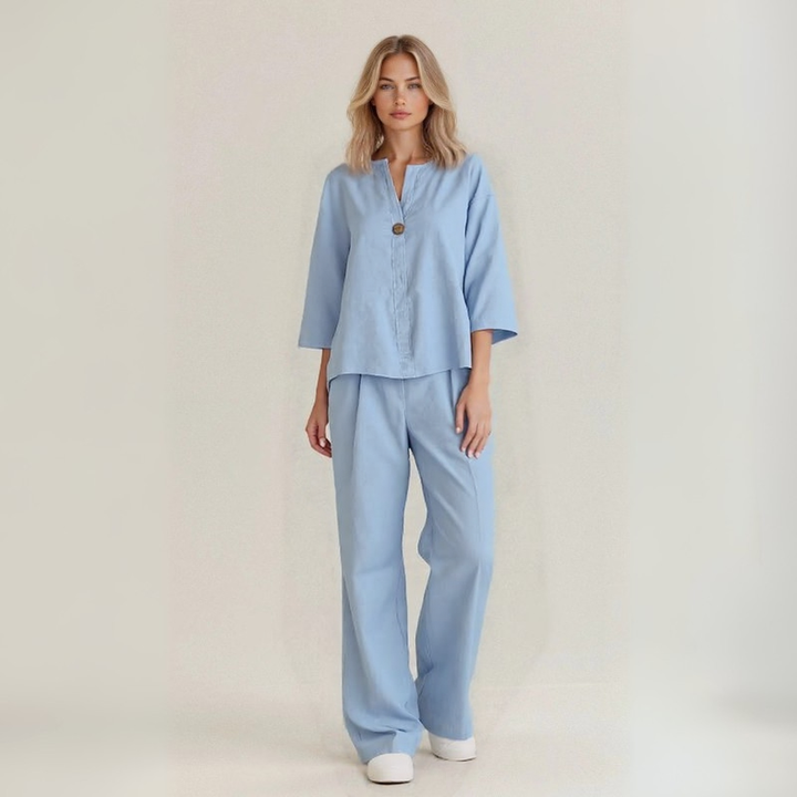 Amanda | Artisan Linen-Cotton Blend Set
