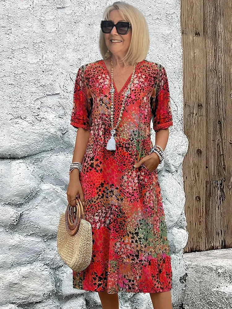 Zoe® | Bold Floral Print Dress