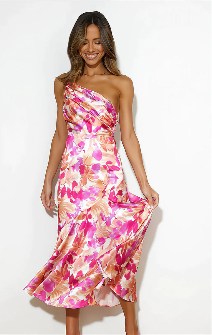 Celeste™ Floral Satin Dress