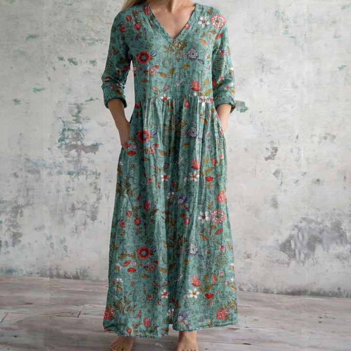 Sofia Grace | Elegant Summer Floral Maxi Dress