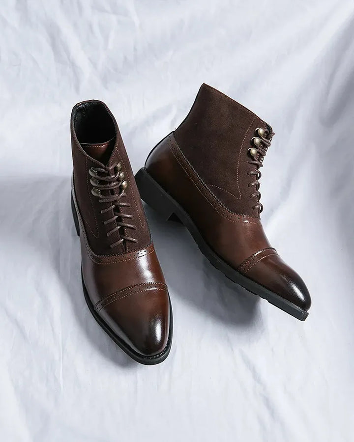 Barrett - Lace-Up Leather Booties