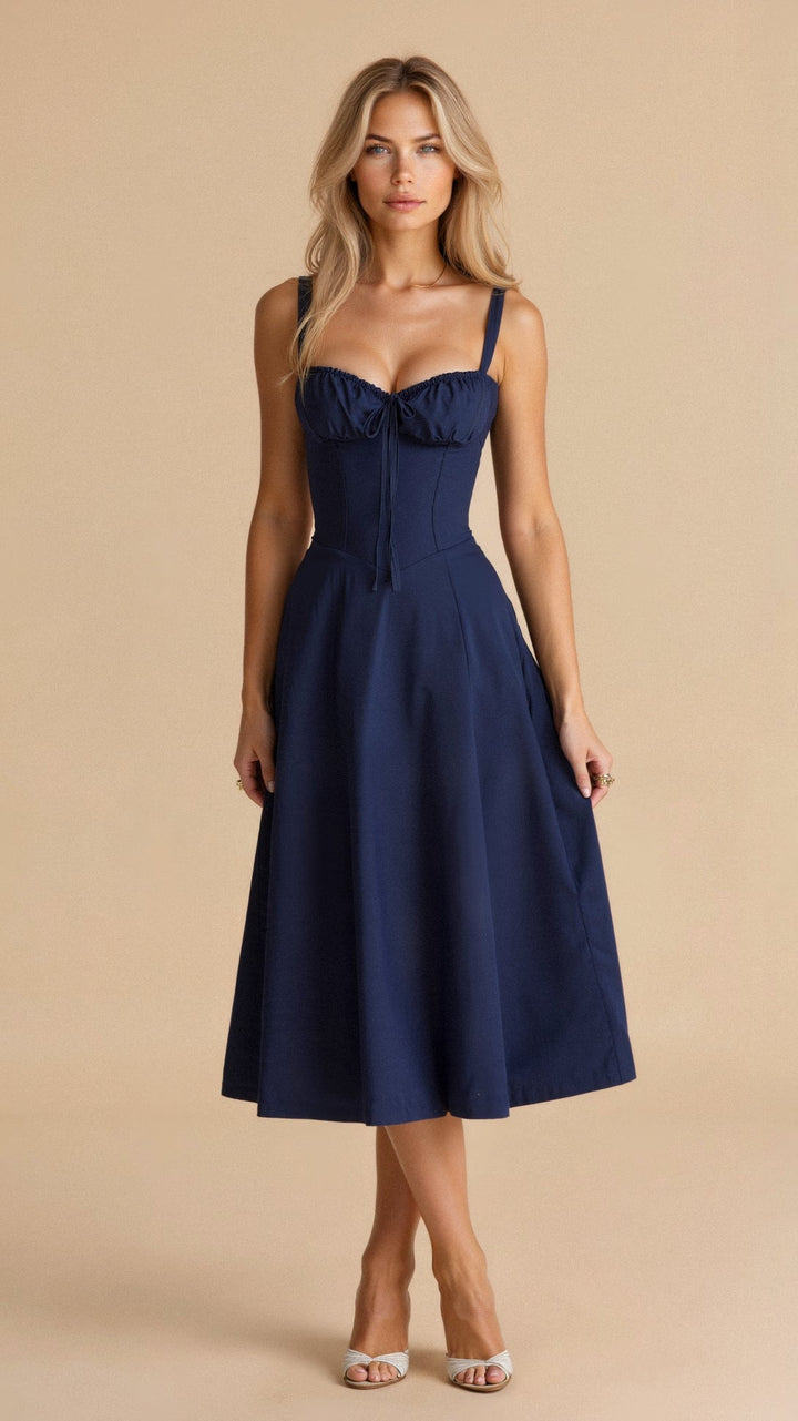 LIV | Chic Bustier Waist Dress – Effortlessly Achieve a Timeless Feminine Silhouette