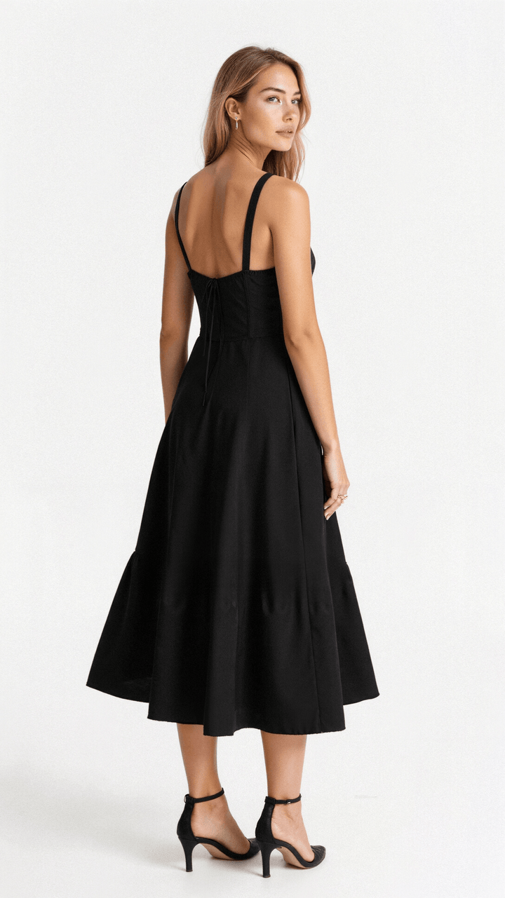 LIV | Chic Bustier Waist Dress – Effortlessly Achieve a Timeless Feminine Silhouette