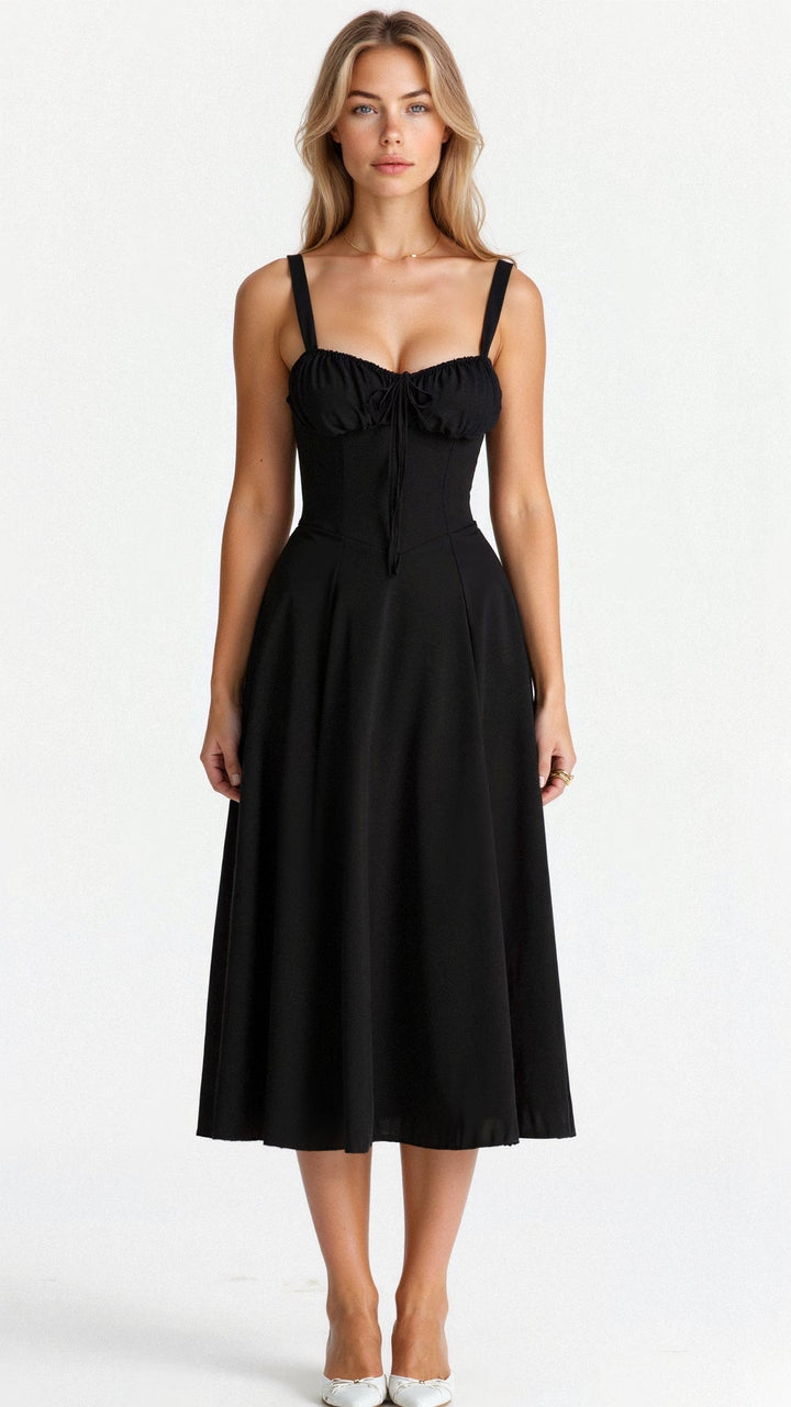 LIV | Chic Bustier Waist Dress – Effortlessly Achieve a Timeless Feminine Silhouette