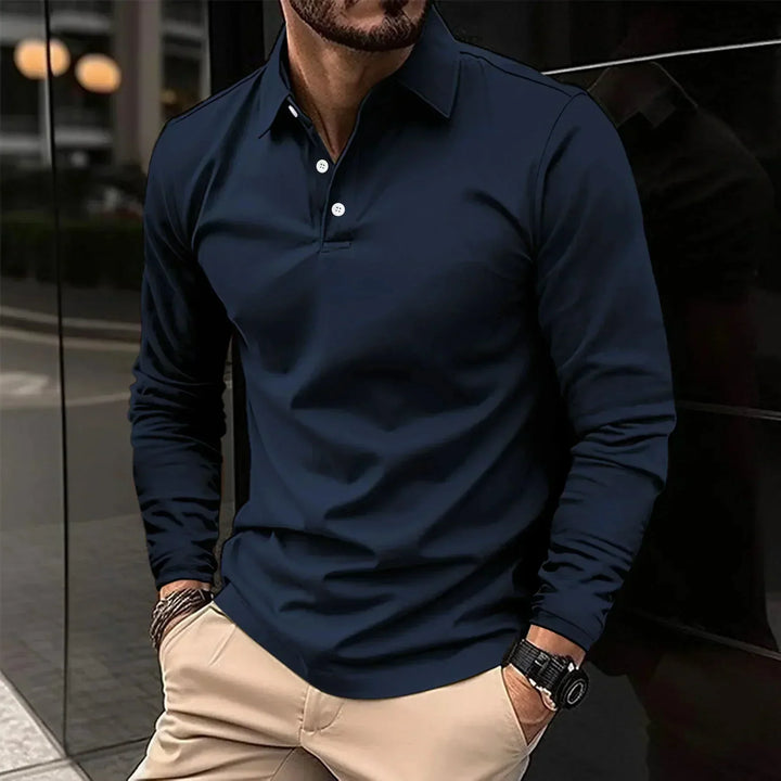 Friedrich - Casual Long Sleeve Polo Shirt