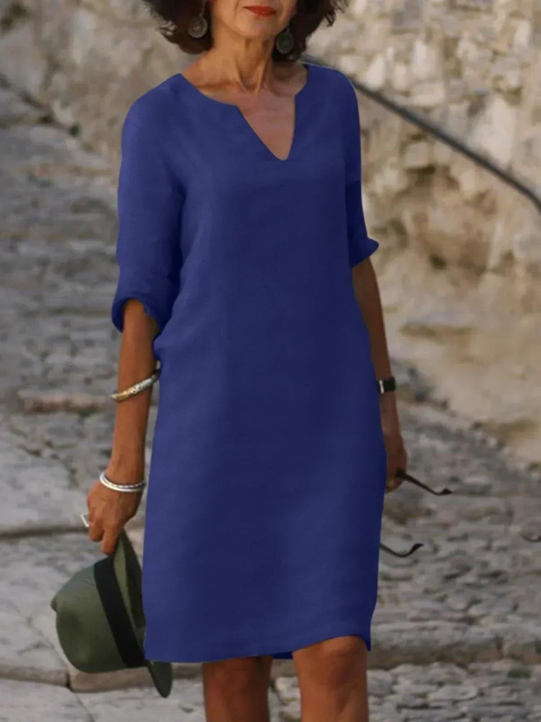 Ava® | Chic V-Neck Dress